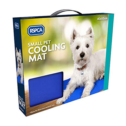 RSPCA pet cooling mat/dog bed for small dogs and puppy pet (blue)