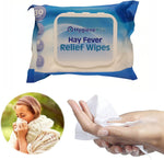 30 x Hay Fever Wipes & Allergy Relief for Hand & Face Traps Pollen Dust Dirt Pet Allergens (6 Pack)
