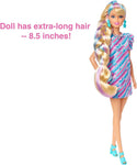Barbie Totally Hair Star-Themed Doll, 8.5 inch Fantasy Hair, Dress, 15 Hair & Fashion Play Accessories (8 with Color Change Feature) for Kids 3 Years Old & Up, HCM88