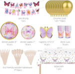 124 PCS Butterfly Party Supplies perfect for Birthday Parties, Halloween, Kids party supplies