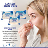 30 x Hay Fever Wipes & Allergy Relief for Hand & Face (3 Pack)