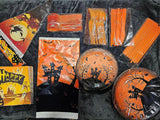 Halloween Party Decorations Tableware Set – 16 Guests and 67 Pieces