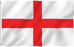 Wanziee 3x5 Foot England Flag Large St Georges flags 5ft x 3ft with eyelets- Vivid Color and Fade Resistant – English National Flags for 2022 World Cup Football Olympics - Polyester Flag 90 X 150 CM
