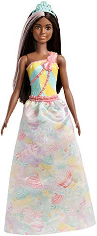 Barbie Dreamtopia Princess Doll, Brunette with Pink Hairstreak.
