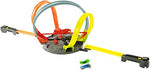 Hot Wheels FDF26 Roto Revolution Motorized Loops and Tracks, Connectable Track Set with 2 Diecast and Mini Toy Cars