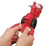 Power Rangers Dino Fury Rip N Go T-Rex Battle Rider and Dino Fury Red Ranger 15-cm-Scale Vehicle and Action Figure Toys, Multicolor (F4213)