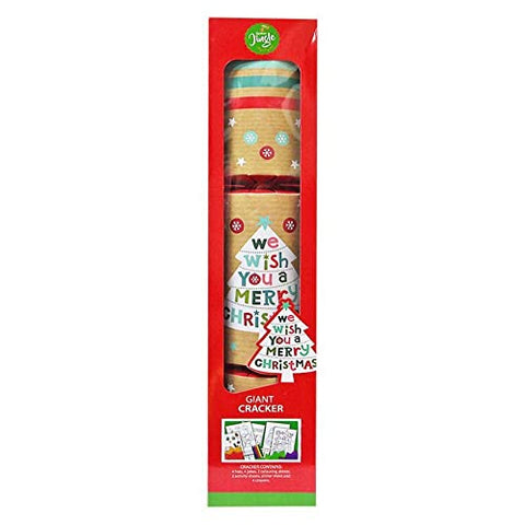 Sly Sippy 55cm Merry Wish Giant Christmas Crackers Party Hat Joke with Colouring Sheets Plus Gift