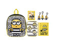 Despicable Me 3 Minions EVA Backpack Bundle (Notebook, Filled Pencil Case Stickers, 3D Hanger and School Bag)