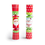 Sly Sippy Family Christmas Crackers (10) – Santa & Snowman Xmas Crackers 12" Christmas Crackers with Novelty Gift, Jokes, and Party Hats| Luxury Christmas Crackers