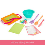 Nadiya Hussain Savoury Baking Set, Great British Bake Off Winner Kids Kitchen Utensils and Accessories, , Children Silicone Cooking Equipment, Includes Spoon, Mixing Bowl and Apron