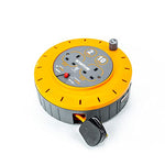 Status 10 A 2 Socket Cassette Reel with Thermal Out,Orange,10 metres