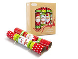 Sly Sippy Family Christmas Crackers (10) – Santa & Snowman Xmas Crackers 12" Christmas Crackers with Novelty Gift, Jokes, and Party Hats| Luxury Christmas Crackers
