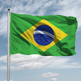 3ft x 5ft Brazil Flag Large – Vivid Colour, and Fade Resistant –FIFA World cup Qatar 2022