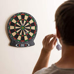 Toyrific Children’s Electronic Dartboard with LED Digital Score Display and Plastic Tip Darts , Beige