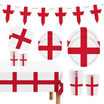Sly Sippy England Party Decorations 2022 with St Georges Design for 2022 World Cup Party Celebrations (114 piece set)