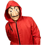 Unisex Adult Money Heist (La Casa De Papel) Bank Robber Full Set Costume with Red Jump Suit (Medium)