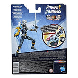 Power Rangers Dino Fury Black Ranger with Shield Sleeve 15 cm Action Figure Toy, Dino Fury Key, Chromafury Saber Accessory, Multicolor