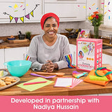 Nadiya Hussain Savoury Baking Set, Great British Bake Off Winner Kids Kitchen Utensils and Accessories, , Children Silicone Cooking Equipment, Includes Spoon, Mixing Bowl and Apron