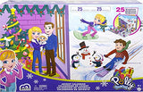 Polly Pocket Advent Calendar with Winter Family Fun Theme & 25 Days of Surprises (34 Total Play Pieces) to Discover