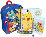Official Pokemon Pikachu Backpack Set with A4 Ring-binded Notebook, Pencil Case, and Pen.
