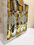 Sly Sippy Tinsel Town 10 Family Christmas Crackers Deluxe Gifts Party Hat Joke 10 x 14” White & Gold Luxury Crackers| Christmas Crackers Luxury with Good Gifts| Xmas Crackers