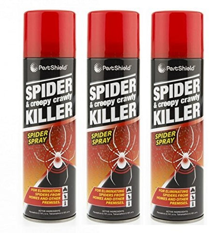 3x Spider & Creepy Crawly Insect Spray 200ml