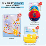 Sly Sippy New Born 4 Pack Baby Toy Gift Box Bundle