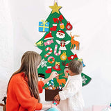 Sly Sippy 3D Felt Christmas Tree Set| DIY Christmas Tree with Lots of Felt Christmas Tree Decorations| 30 Pcs Glitter Ornaments| DIY Christmas Tree for Kids Xmas Gifts| Wall Hanging Decorations