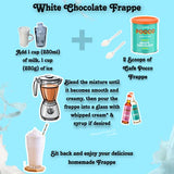 Fleur Foods Make Your Own Caramel Frappe Set – White Chocolate Frappe 500g, Caramel Coffee Syrup 250ML, Coffee Cup with Straw| Coffee Gifts| Caramel Syrup for Coffee| White Mocha Chocolate Frappe