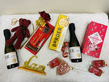 Curated Prosecco Gift Hamper Set Containing Rose Flower, Teddy Bear, Biscuits, Chocolates, & Prosecco| Wine Gift Set| Hamper Gifts for Valentines, Birthday Gifts, Mother’s Day Gifts| Prosecco Gift Set