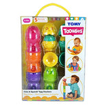 TOMY Toomies Hide and Squeak Big Egg Stacker Baby Toy, Educational Shape Sorter with Colours and Sound