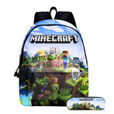 Wanziee Playground Mine Game Craft Inspired Children's Backpack Rucksack Schoolbag Holiday Bag with Matching Pencil Case