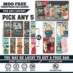 Moo Free Christmas Pick Any 5 Selection Box (Choccy Snowball, Olivia Oscar Bear, White Chocolate Bar, Mint Chocolate, Alternative Snowman)
