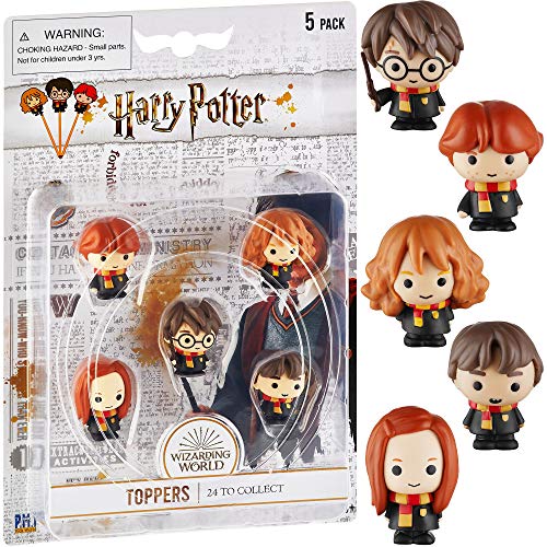 Harry Potter Pencil Toppers, Gifts, Toys, Collectibles - Set of 5 Harry Potter Figures for Writing, Party Decor - Death Eater, Voldemort, Lucius